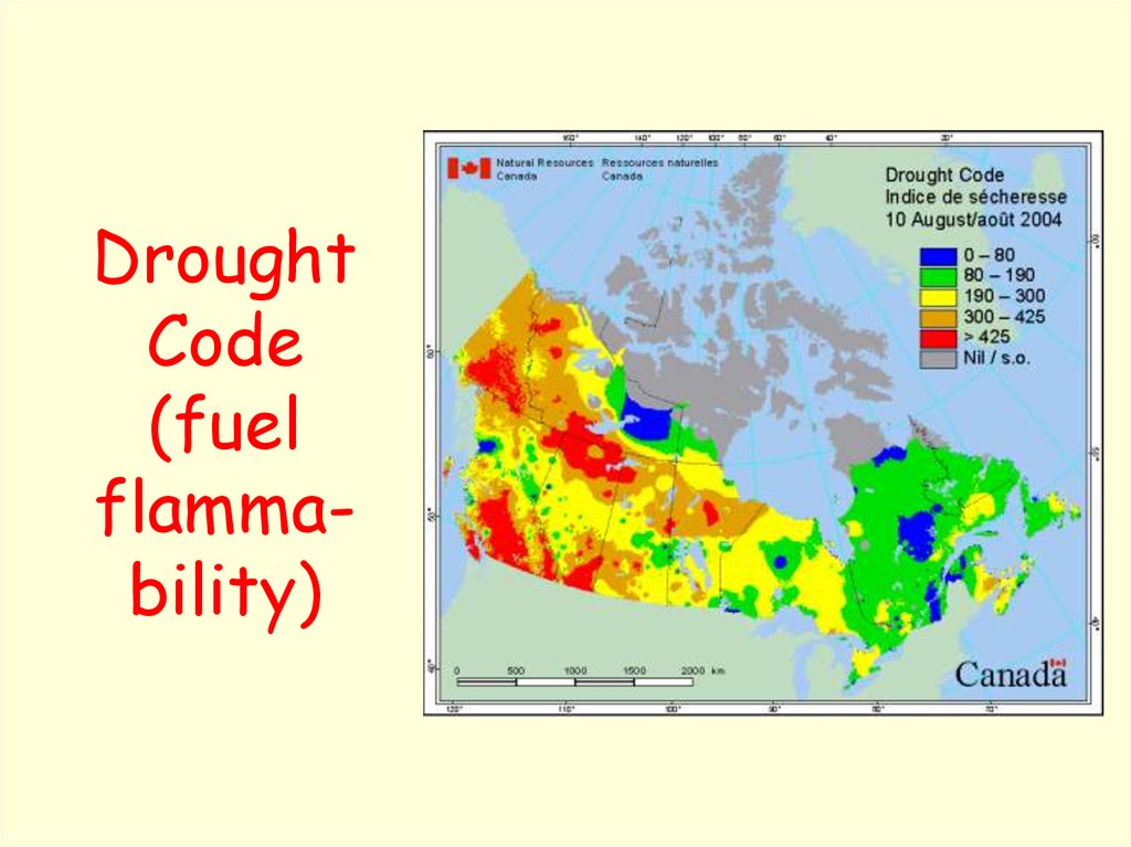 Drought Code (fuel flamma-bility)