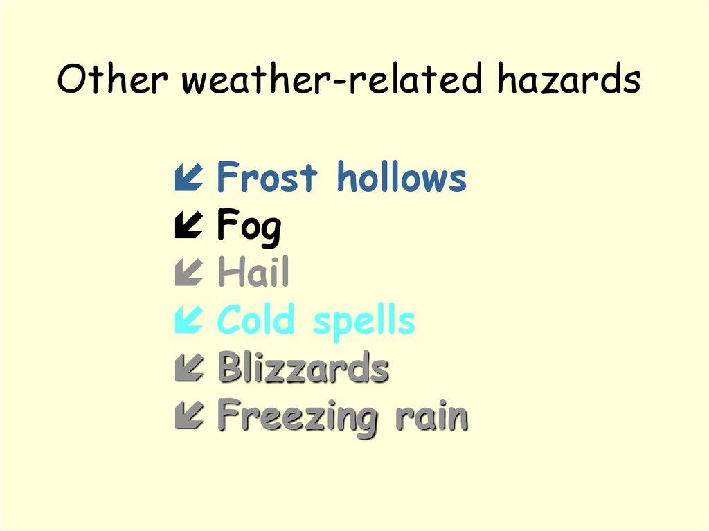 Other weather-related hazards