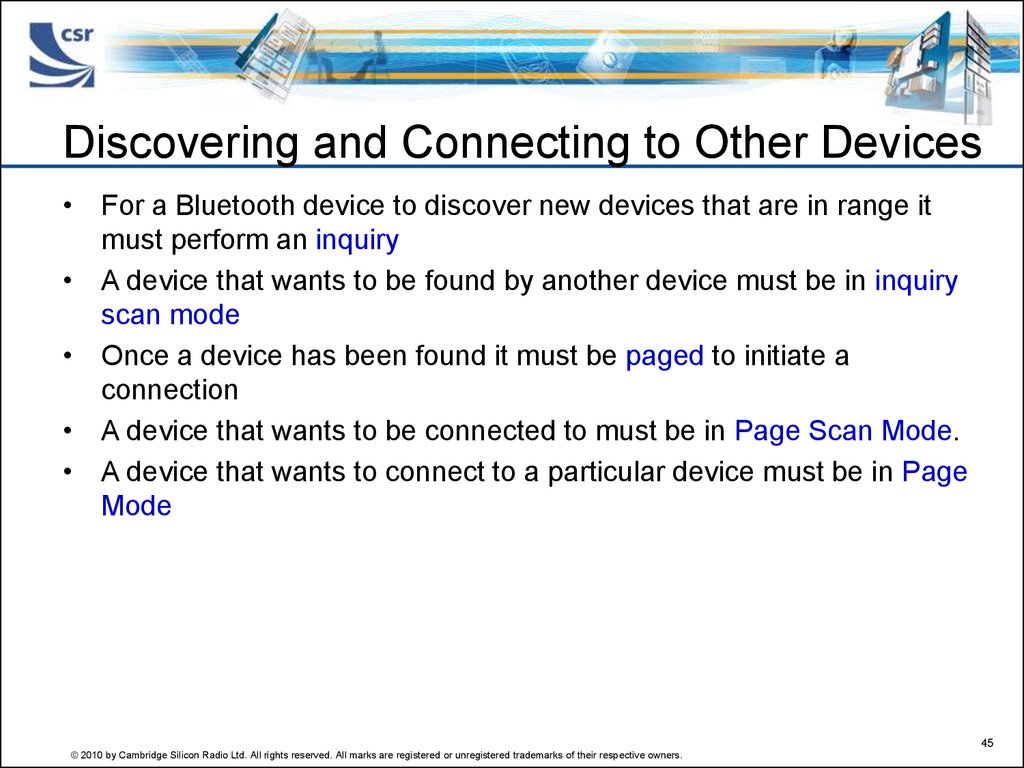 Discovering and Connecting to Other Devices