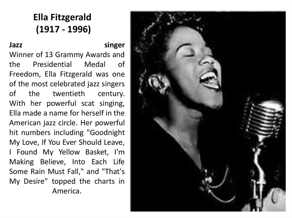 Ella Fitzgerald (1917 - 1996)