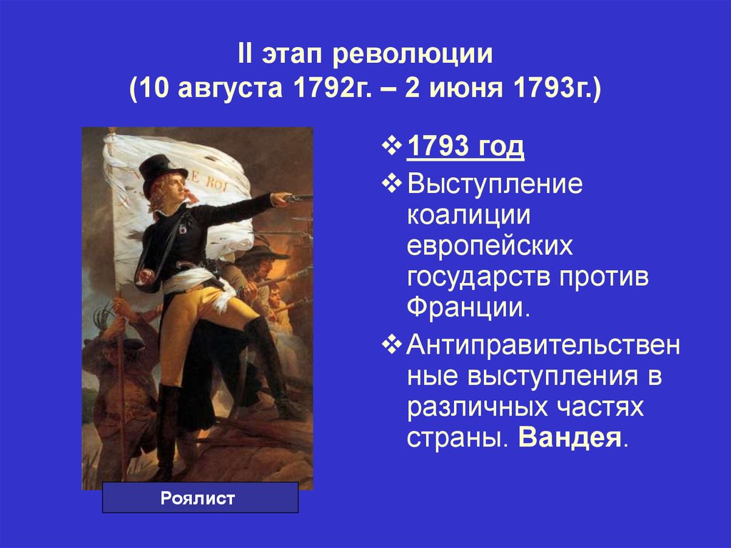 II этап революции (10 августа 1792г. – 2 июня 1793г.)