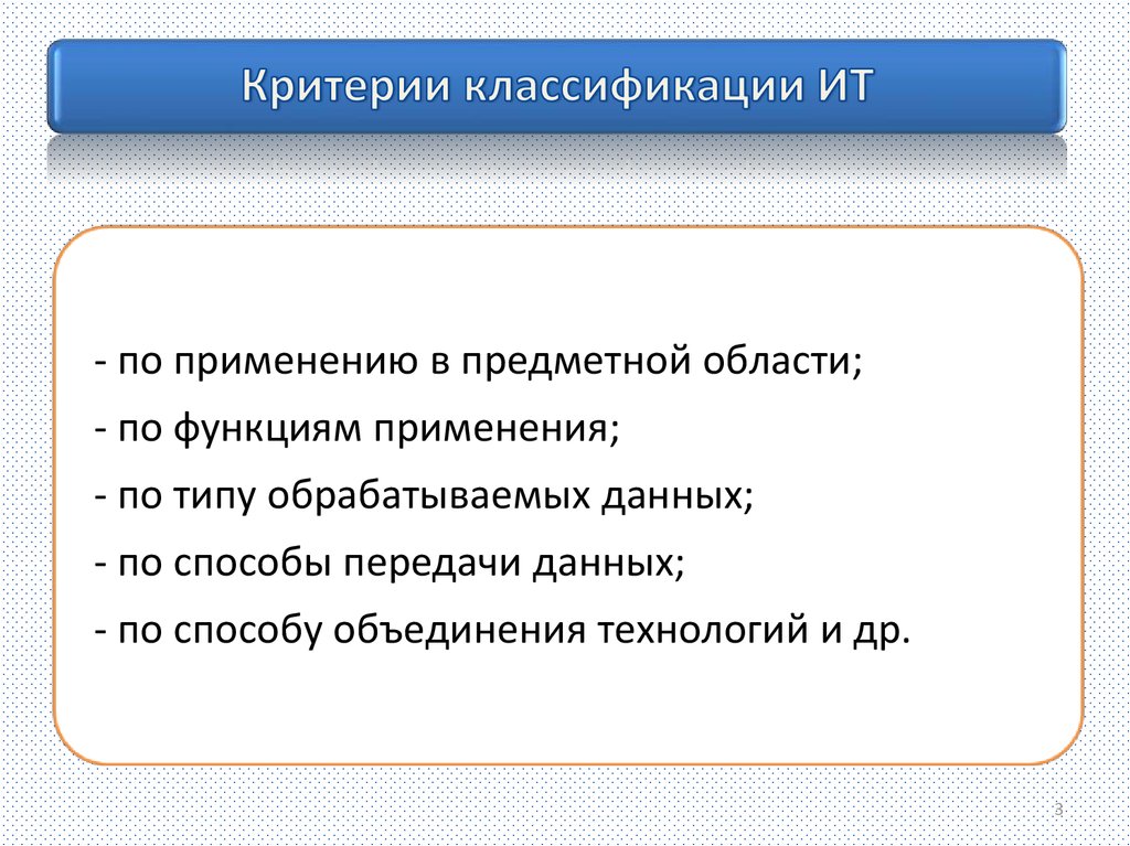 Классификация информационных технологий презентация