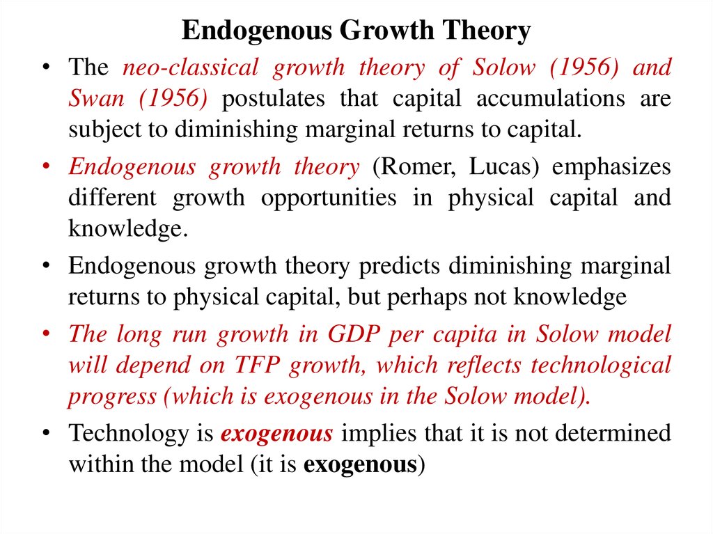 Production and growth