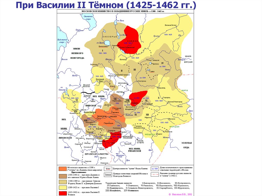 Усиление московского княжества в 1300 1462 контурная карта