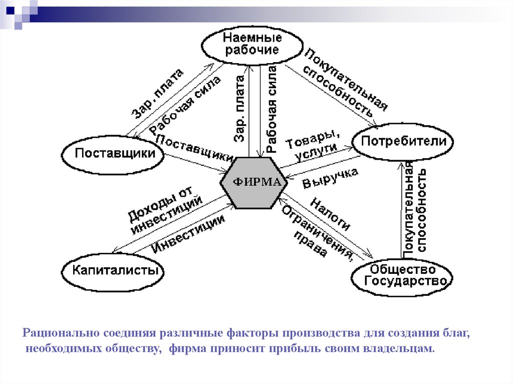 Фирма общества. Роль фирмы в обществе (фирма — 