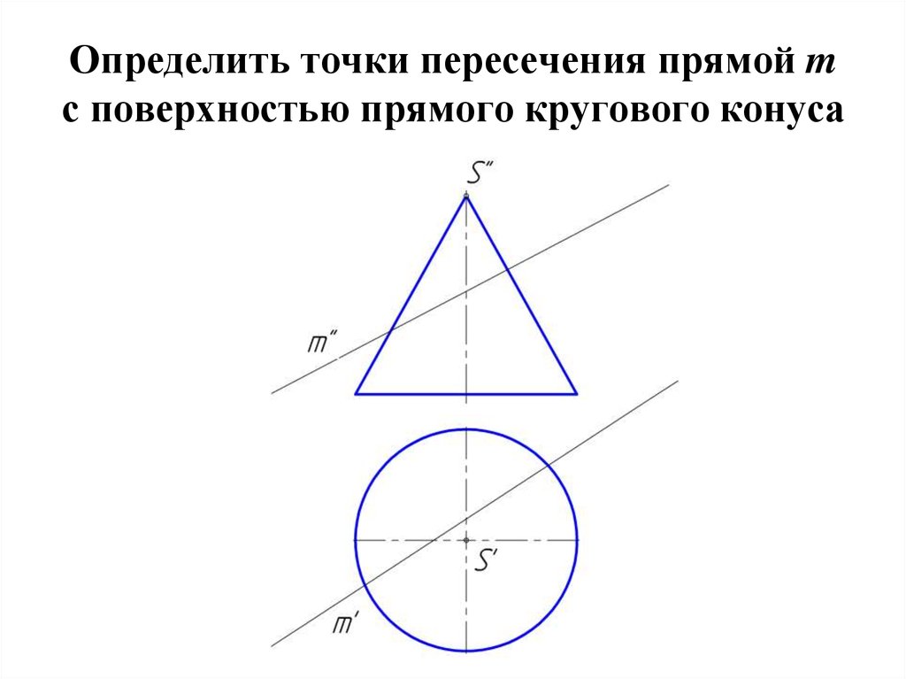 Определенные точки. Пересечение прямой с конической поверхностью. Построить точки пересечения прямой с поверхностью конуса. Определить точки пересечения прямой с поверхностью конуса. Построение точки пересечения прямой с поверхностью конуса.