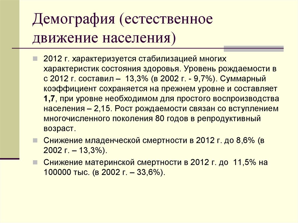 Виды демографической информации