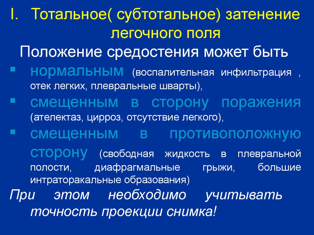 Синдромы легких. Рентгенологические синдромы органов дыхания. Тотальное и субтотальное. 10 Рентгенологических синдромов затенения презентация.