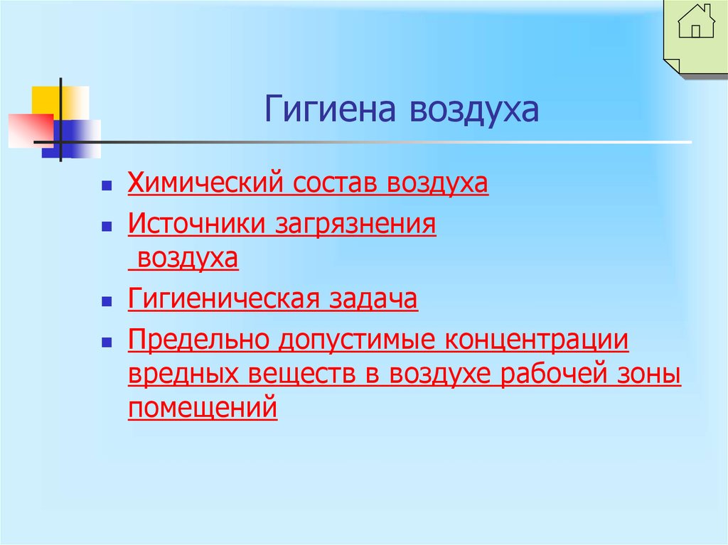 Гигиена воздуха презентация