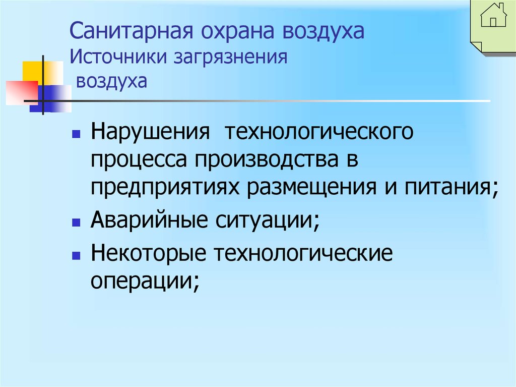 Нарушение технологического процесса. Санитарная охрана атмосферы. «Санитарная охрана атмосферного воздуха» монография. Санитарная охрана территории РФ.