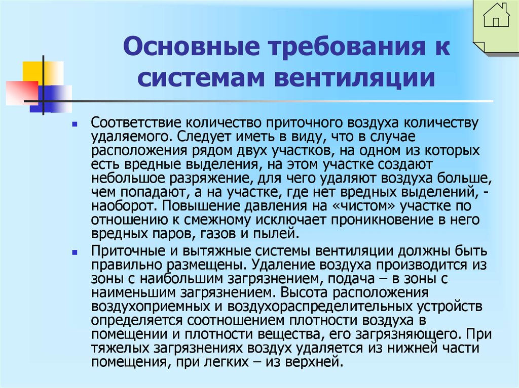 Общие требования к системам вентиляции. Требования к системам вентиляции. Требования к вентиляционным системам. Общие требования к системе вентиляции. Основные требования к вентиляции.