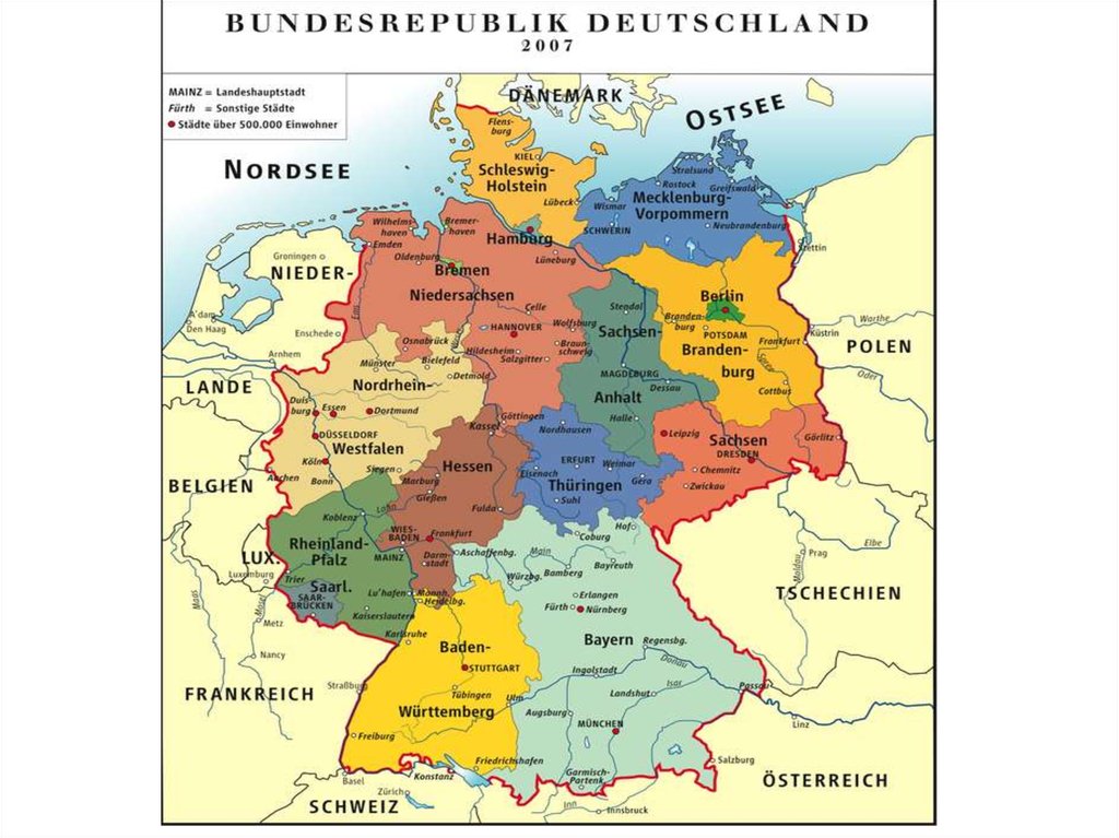 Hauptstadt deutschland karte bundesländer Deutschland Bundesländer