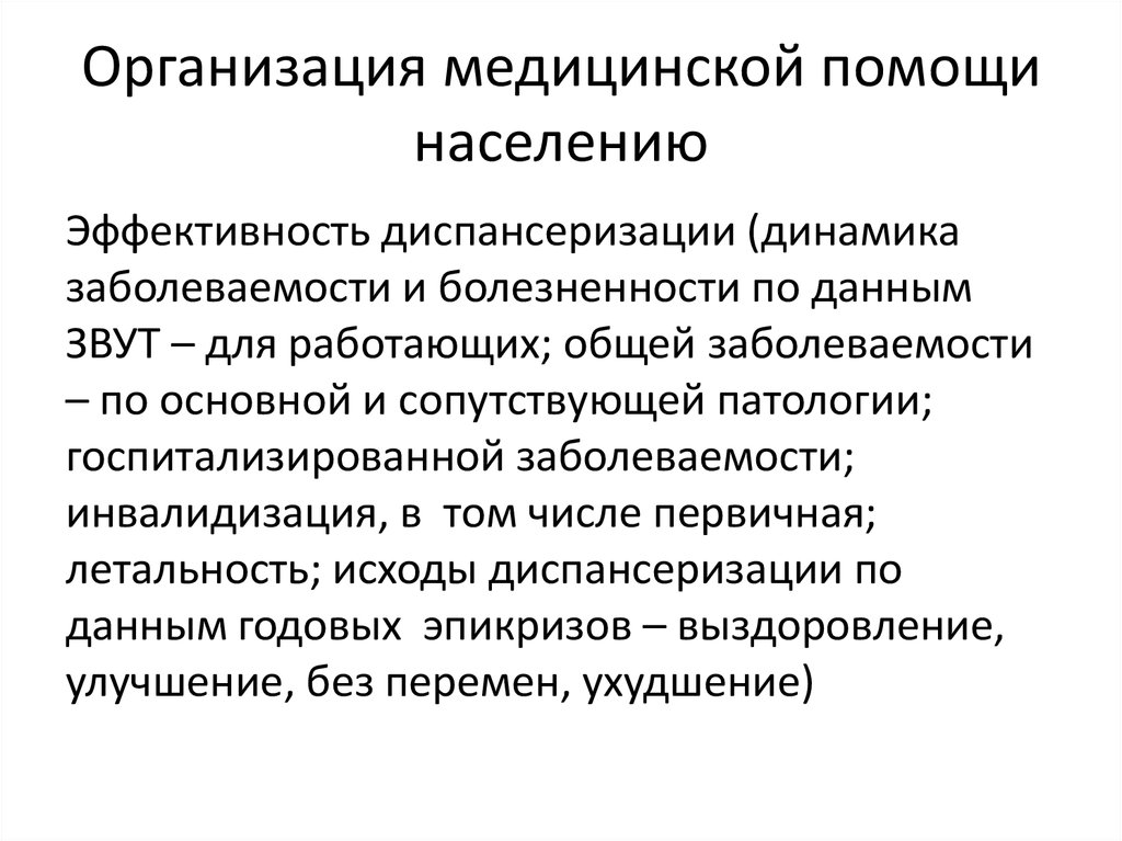 Организация стационарной помощи населению рф презентация