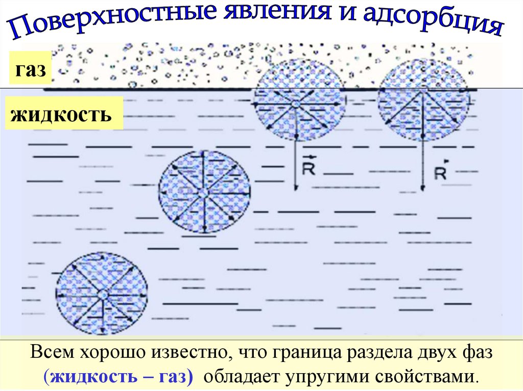 Границы жидкостей. Поверхностные явления на границах раздела жидкость–жидкость. Поверхностное натяжение на границе раздела жидкость-ГАЗ.. Поверхностные явления и адсорбция. Поверхностные явления.