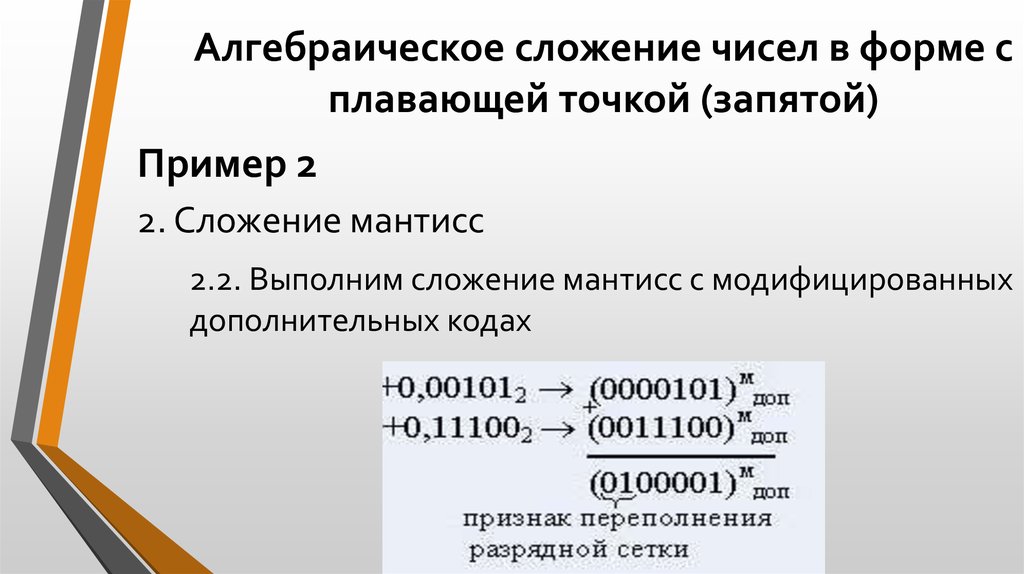 Числа с двумя запятыми. Пример сложения двоичных чисел с плавающей точкой. Сложение двоичных чисел с плавающей запятой. Сложение вещественных чисел с плавающей запятой. Умножение чисел с плавающей точкой.