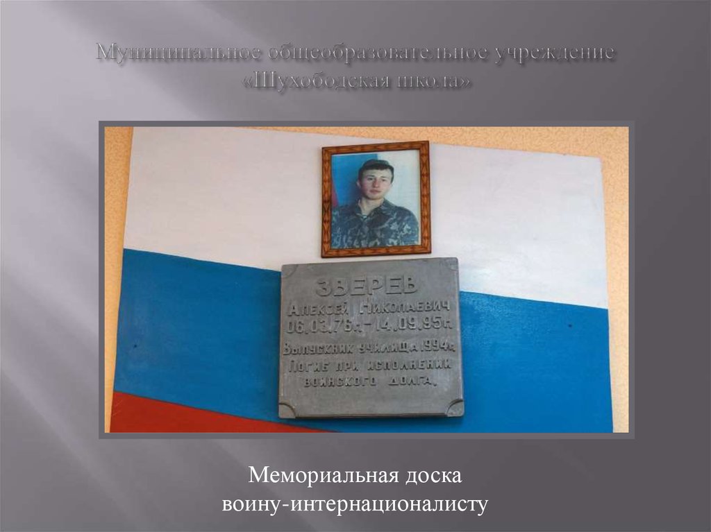 Муниципальное общеобразовательное учреждение «Шухободская школа»