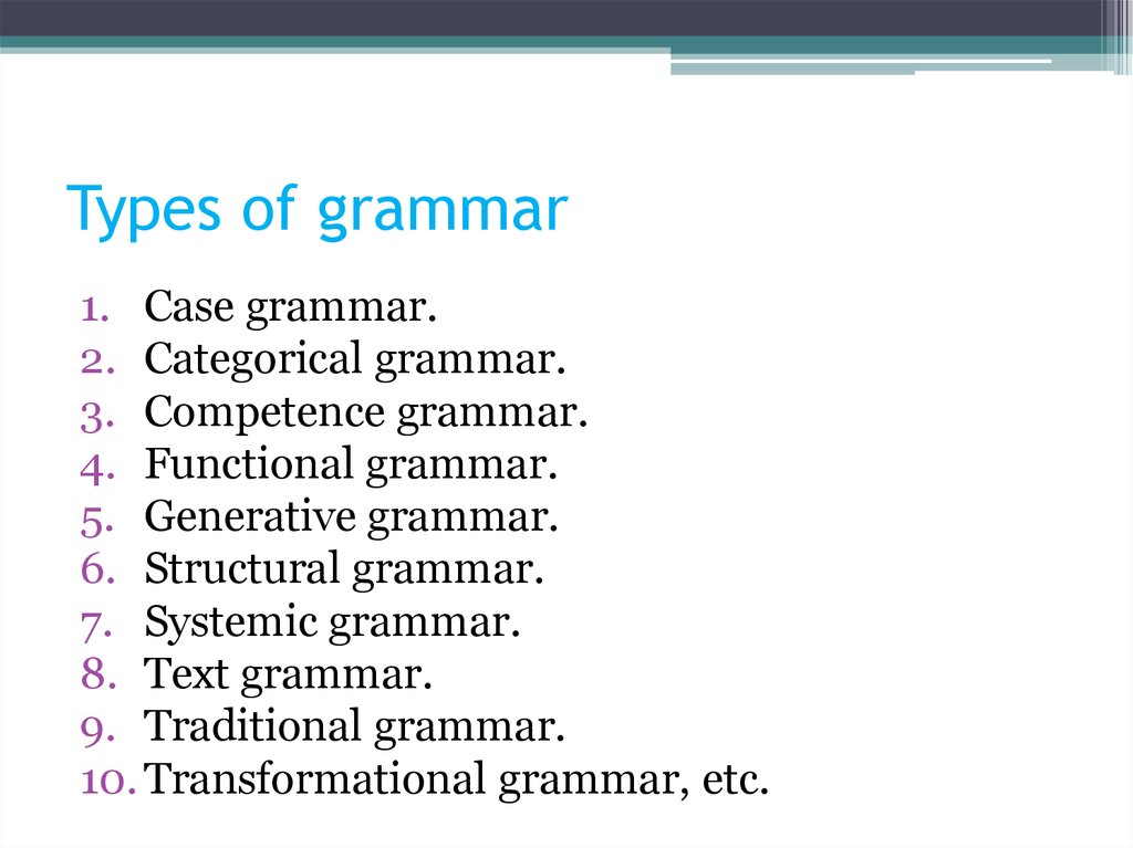 Grammar system