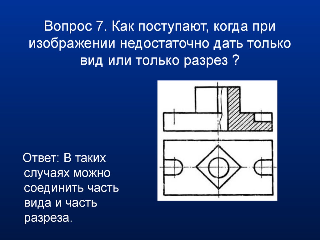 Разрез предназначен для усложнения чертежа выявления внутреннего устройства предмета