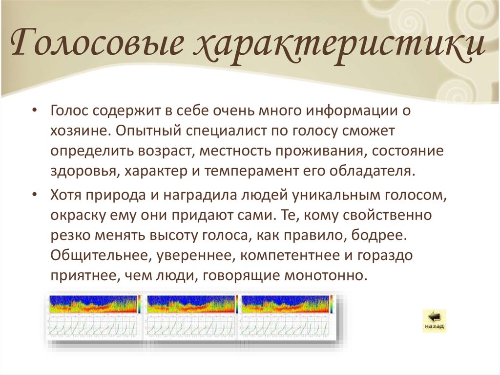 Описание голоса. Характеристики голоса. Характеристики голоса человека. Голосовые характеристики речи. Голос характеристика голоса.