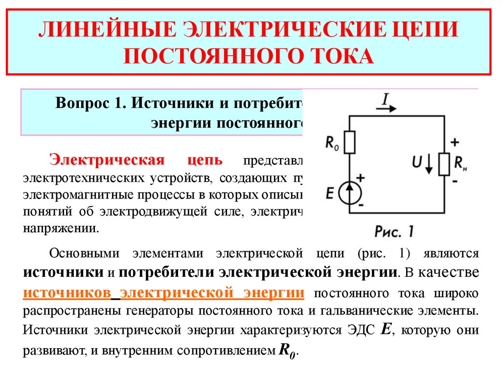 Линейные электрические цепи. 1. Электрическая цепь постоянного тока: элементы цепи. Электрическая цепь постоянного тока схема электрическая. 7. Электрические цепи постоянного тока это. Линейные и нелинейные элементы электрической цепи.