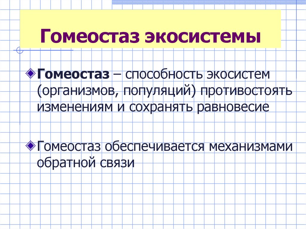 Гомеостаз экосистемы презентация