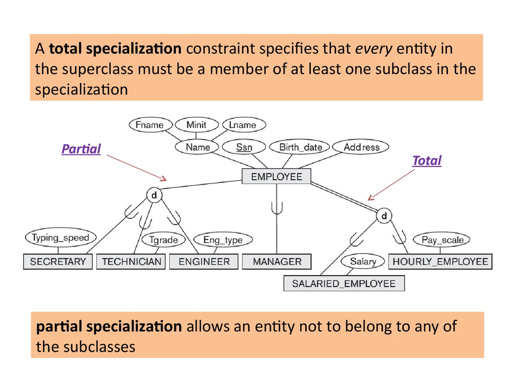 Enhanced block entities 1.20. __Subclasses__. Superclass and subclass SQL. Specialization. Full and partial specialization.