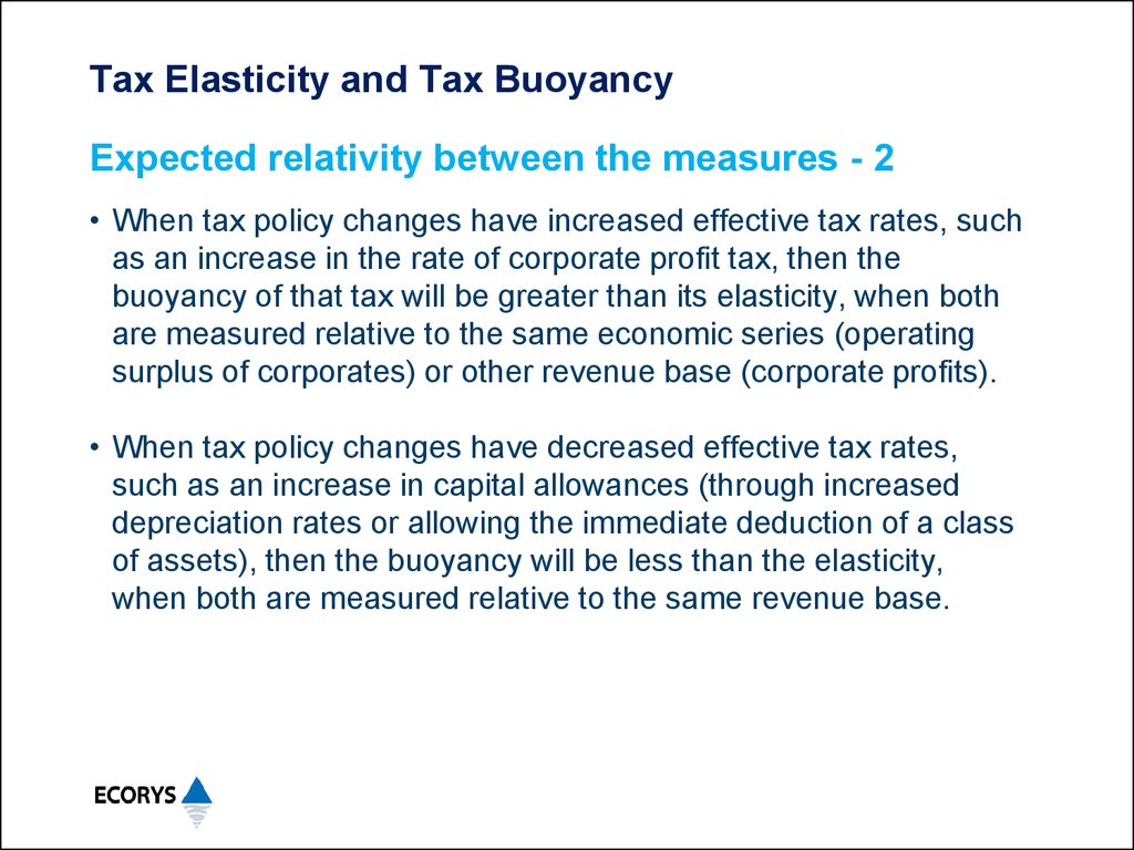 Tax Elasticity and Tax Buoyancy