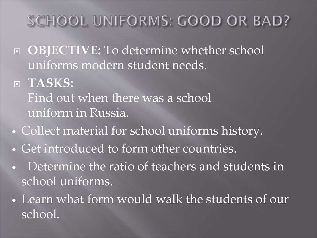 School uniforms: good or bad?