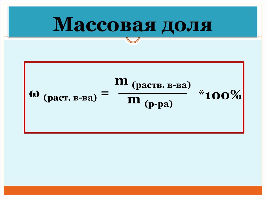 Концентрация растворов массовая доля растворенного вещества 8 класс презентация