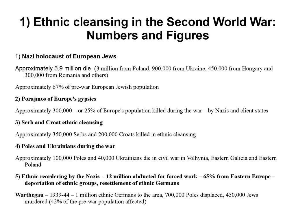 Ethnic Cleansing In Europe