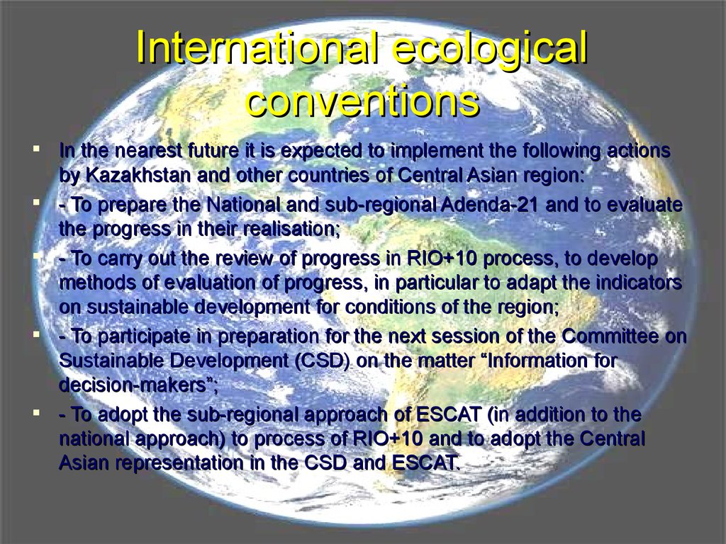 International ecological conventions