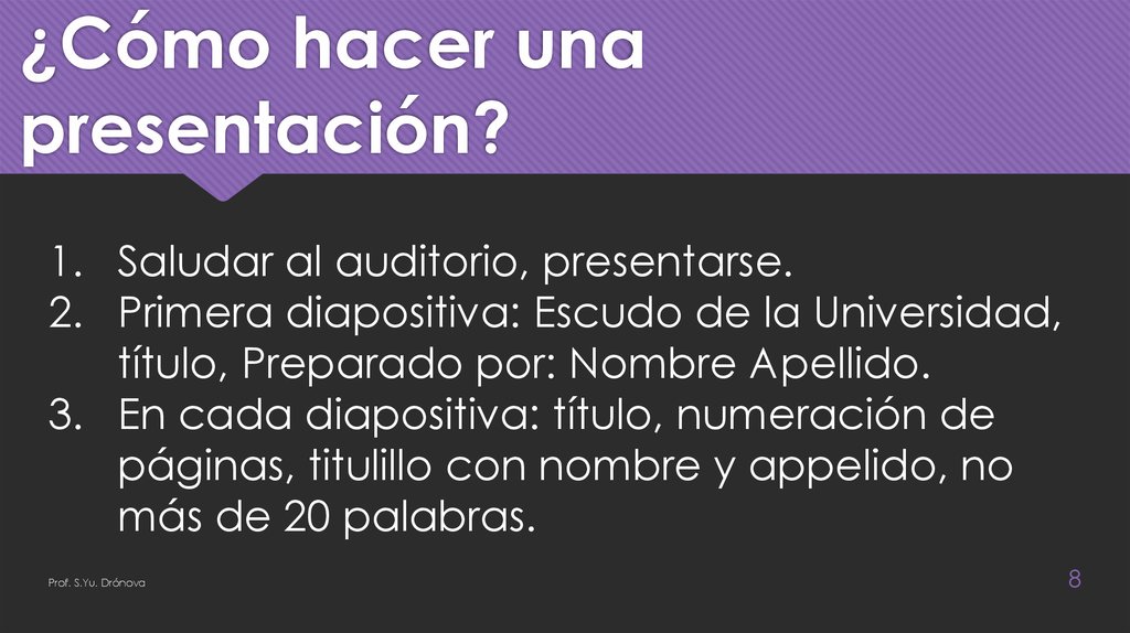 ¿Cómo hacer una presentación?