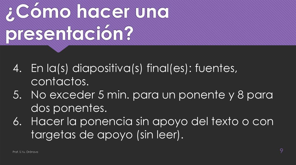 ¿Cómo hacer una presentación?