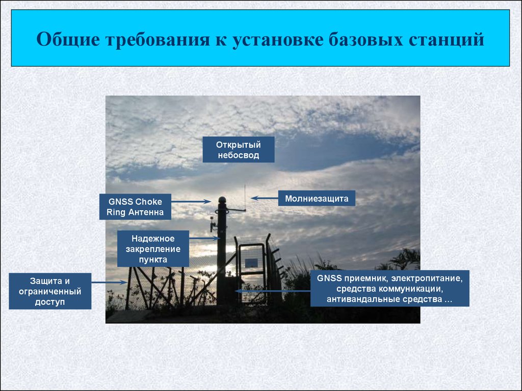 Базовые установки. Размещению постоянных базовых станций ГНСС требования. Базисные установки. ООО 