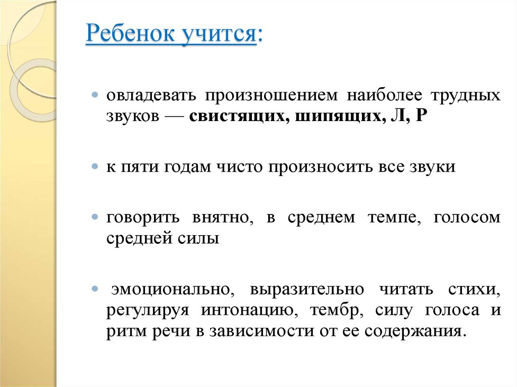 Издать значение. Звуковая культура речи. Воспитание звуковой культуры речи у детей дошкольного возраста. Смешение свистящих и шипящих звуков. Ритм речи.