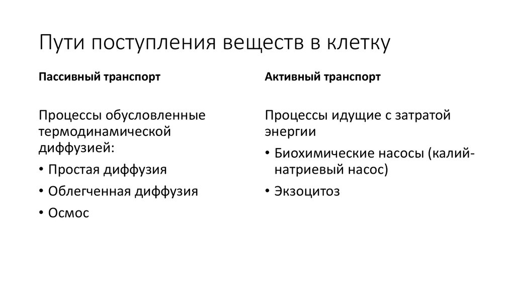 Путей вещества. Способы поступления веществ в клетку. Пути проникновения веществ в клетку. Пассивный путь поступления веществ в клетку.