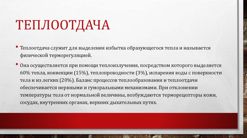 Теплоотдача