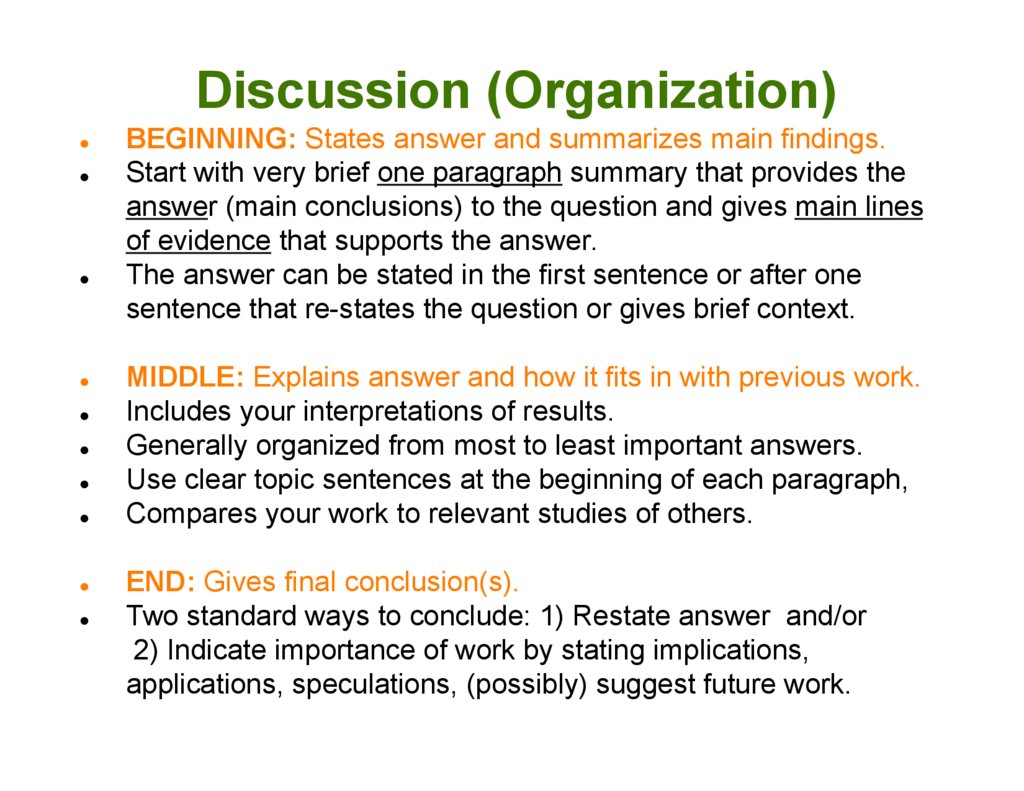 results and discussion in research format