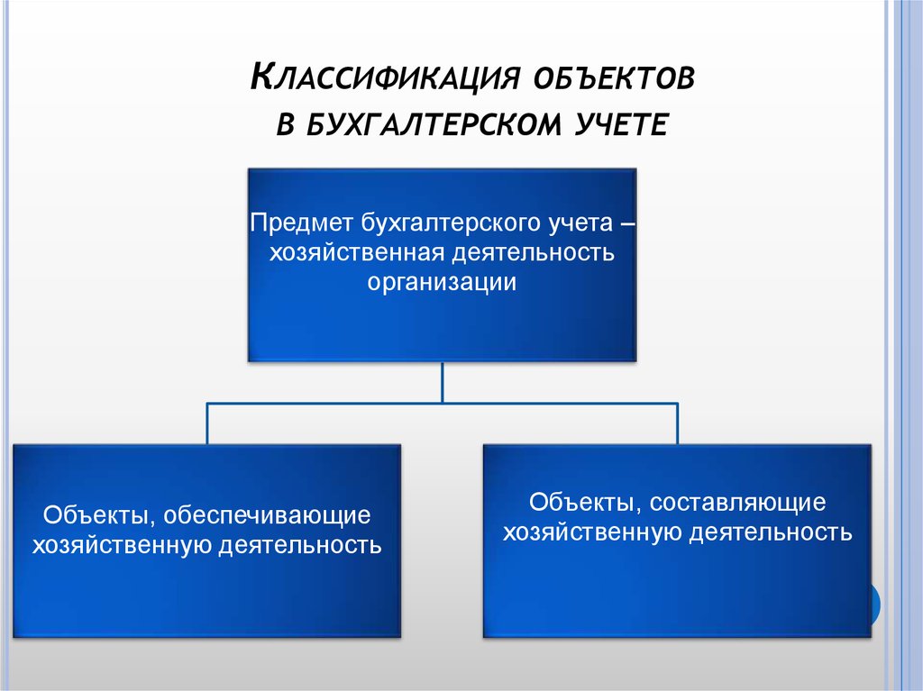 Объекты бухгалтерского учета