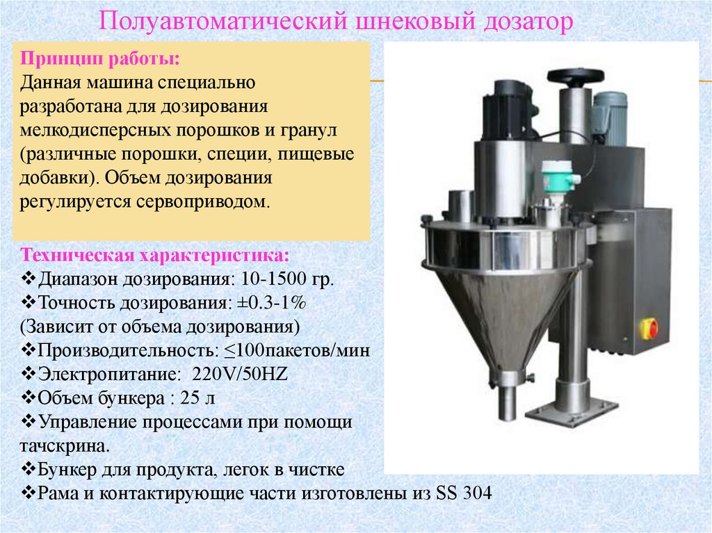 Шнековый дозатор схема