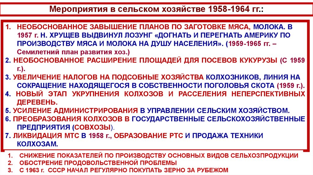 Принятие семилетнего плана развития народного хозяйства ссср