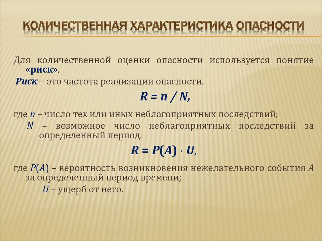 Количественная оценка рисков