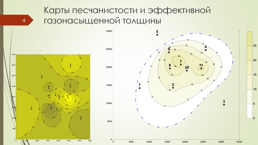 Карта нефтенасыщенных толщин