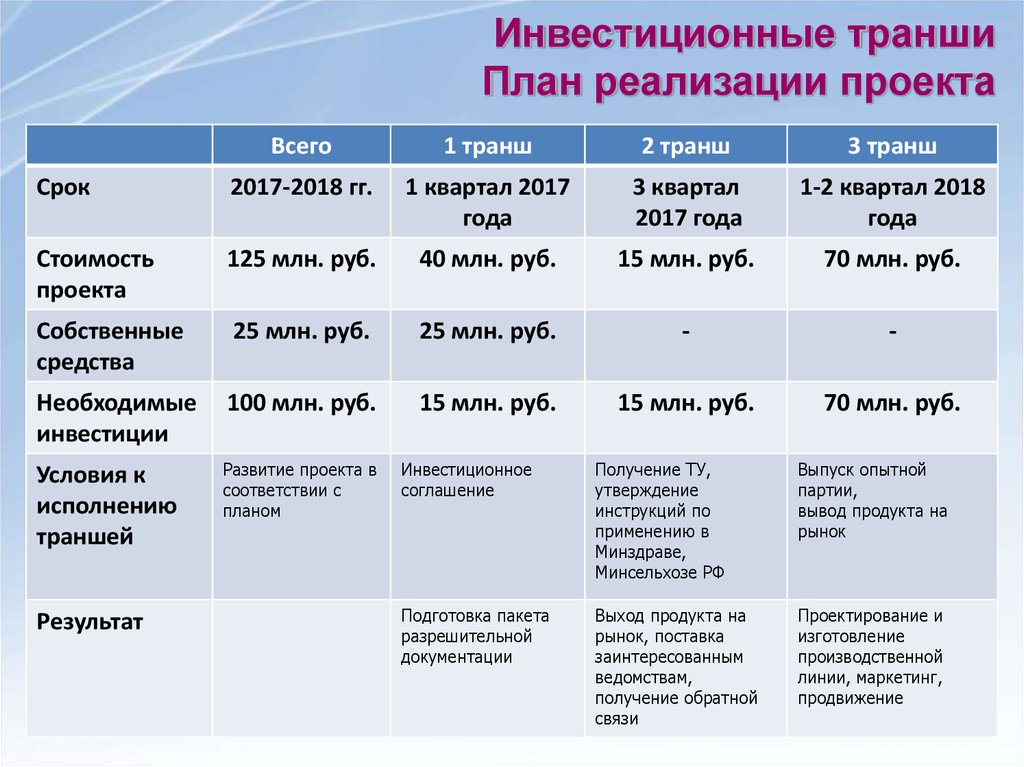 Перспективы реализации проекта