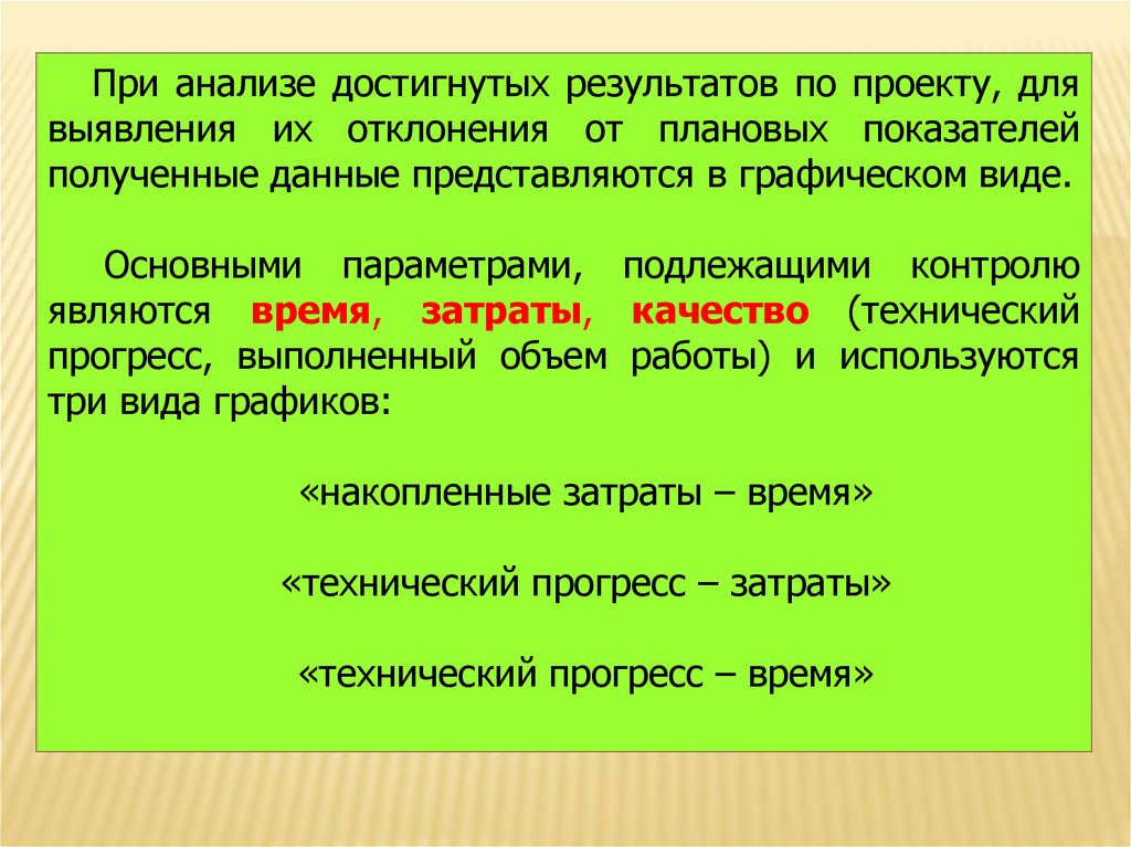 Анализ достигнутых результатов