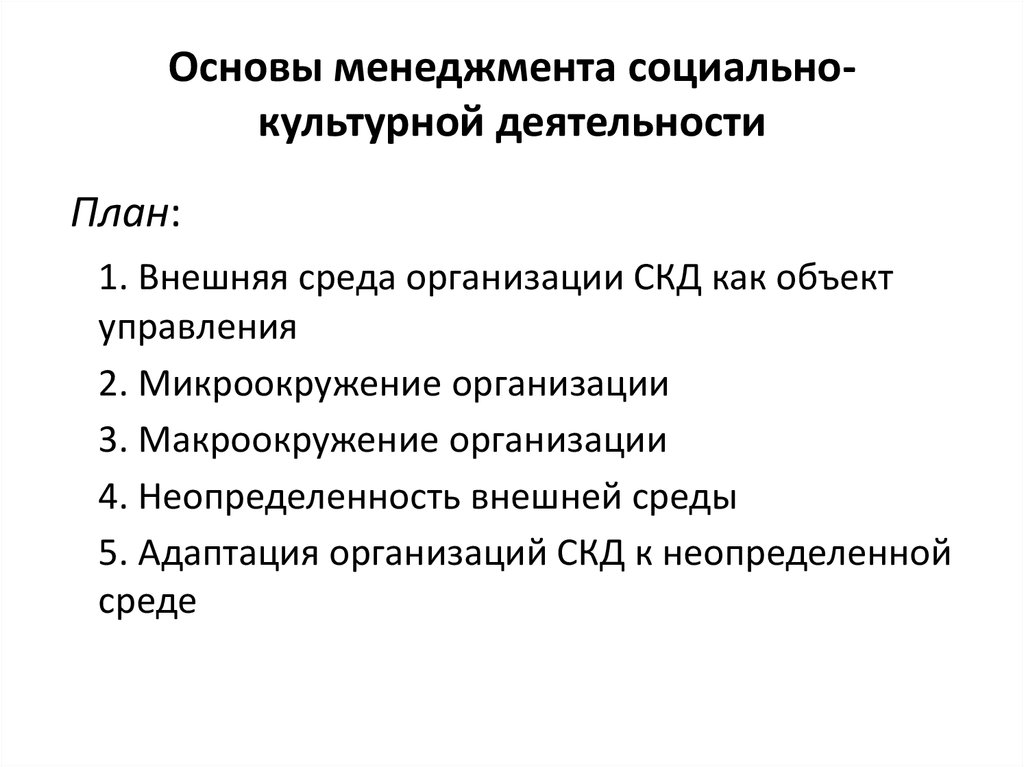 Роль социально культурной деятельности