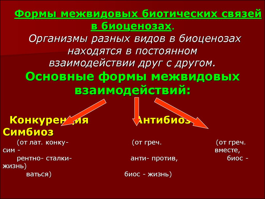 Установите соответствие между типами межвидового взаимодействия. Формы биотических отношений. Формы межвидовых связей. Формы межвидовых взаимоотношений в Биоц. Межвидовые биотические связи в биоценозах.