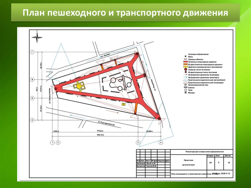 Схема пешеходного движения