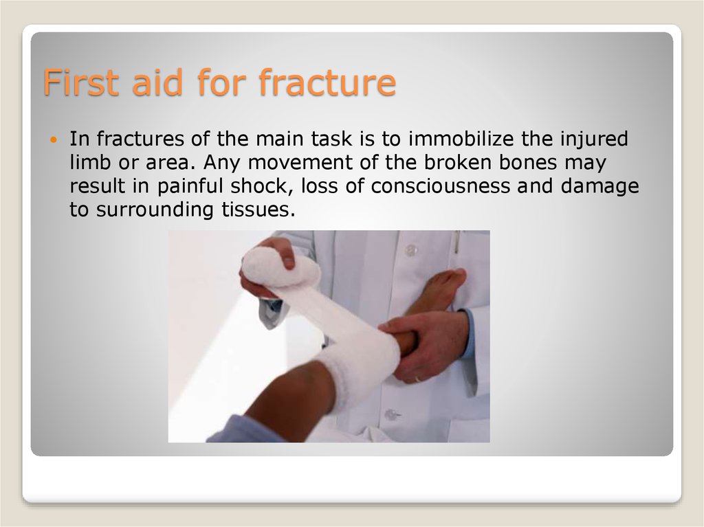 First aid for burns and fractures - презентация онлайн