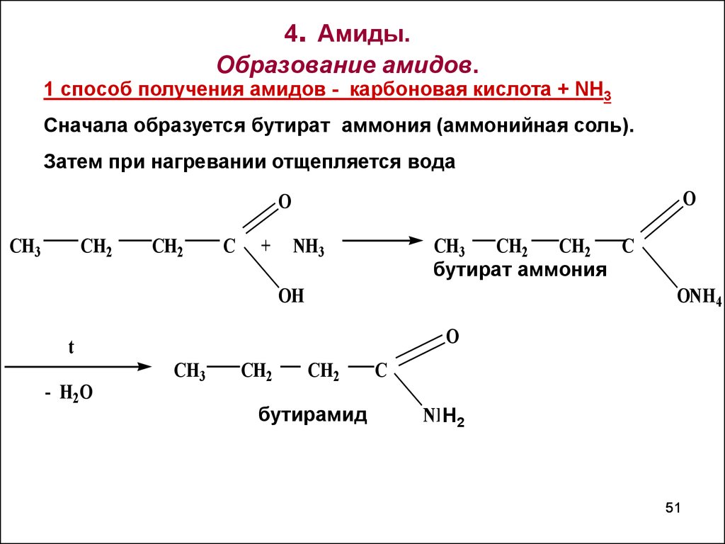 Амиды химические свойства